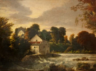 Een watermolen bij Egglestone Abbey, Durham, c.1814